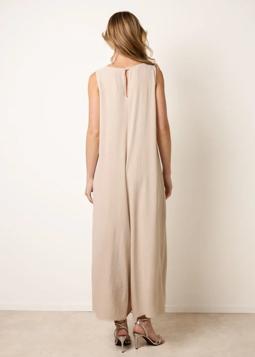 Blue Vanilla Stone Pleat Front Diamante Jumpsuit - S/M Image 4