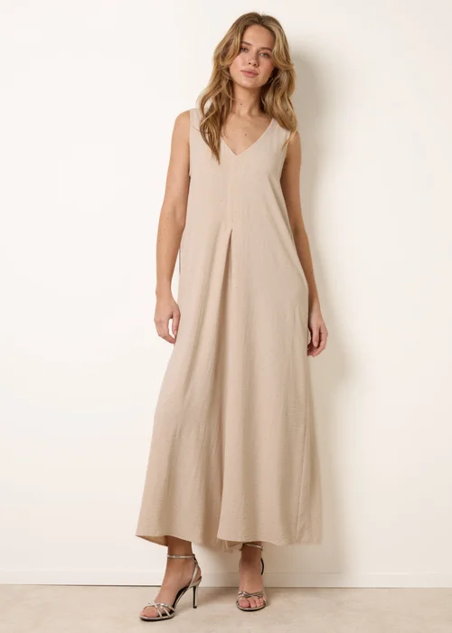 Blue Vanilla Stone Pleat Front Diamante Jumpsuit - S/M Image 3