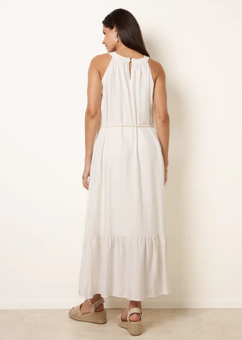 Blue Vanilla Stone Halter Neck Embroidered Dress - S Image 4
