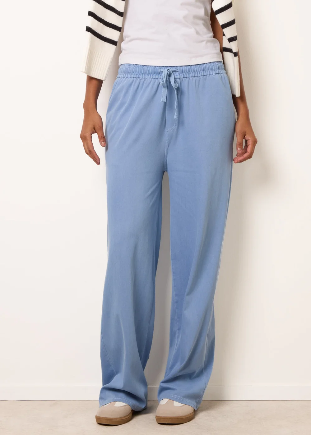 Blue Vanilla Blue Elastic Waist Trousers - S Image 2