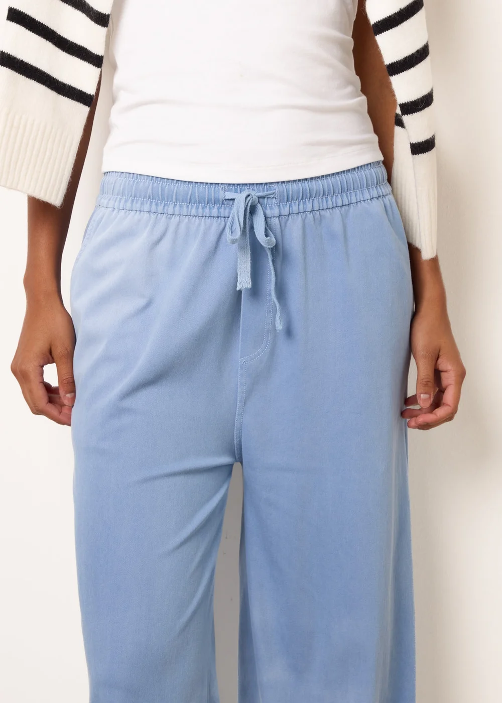 Blue Vanilla Blue Elastic Waist Trousers - S Image 3