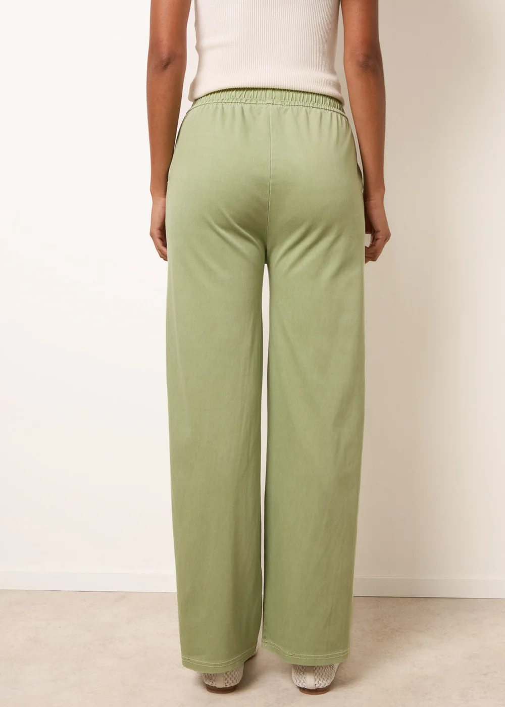 Blue Vanilla Green Seam Detail Trousers - M Image 4