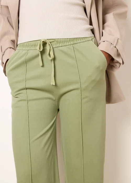 Blue Vanilla Green Seam Detail Trousers - M Image 3