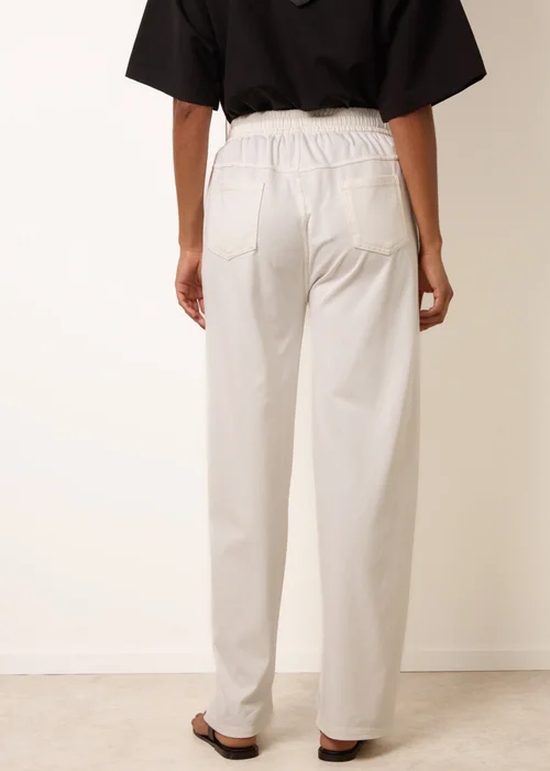 Blue Vanilla White Elastic Waist Trousers - S Image 4