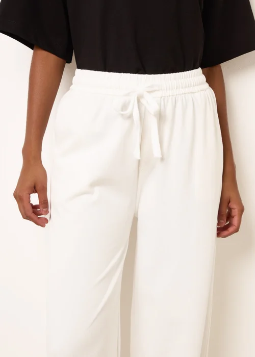 Blue Vanilla White Elastic Waist Trousers - S Image 3