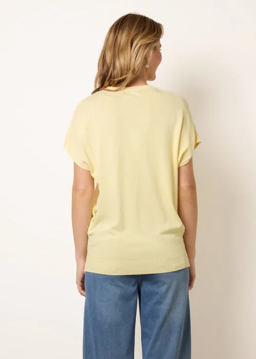 Blue Vanilla Yellow Textured Sleeveless Knit Top - S/M Image 4