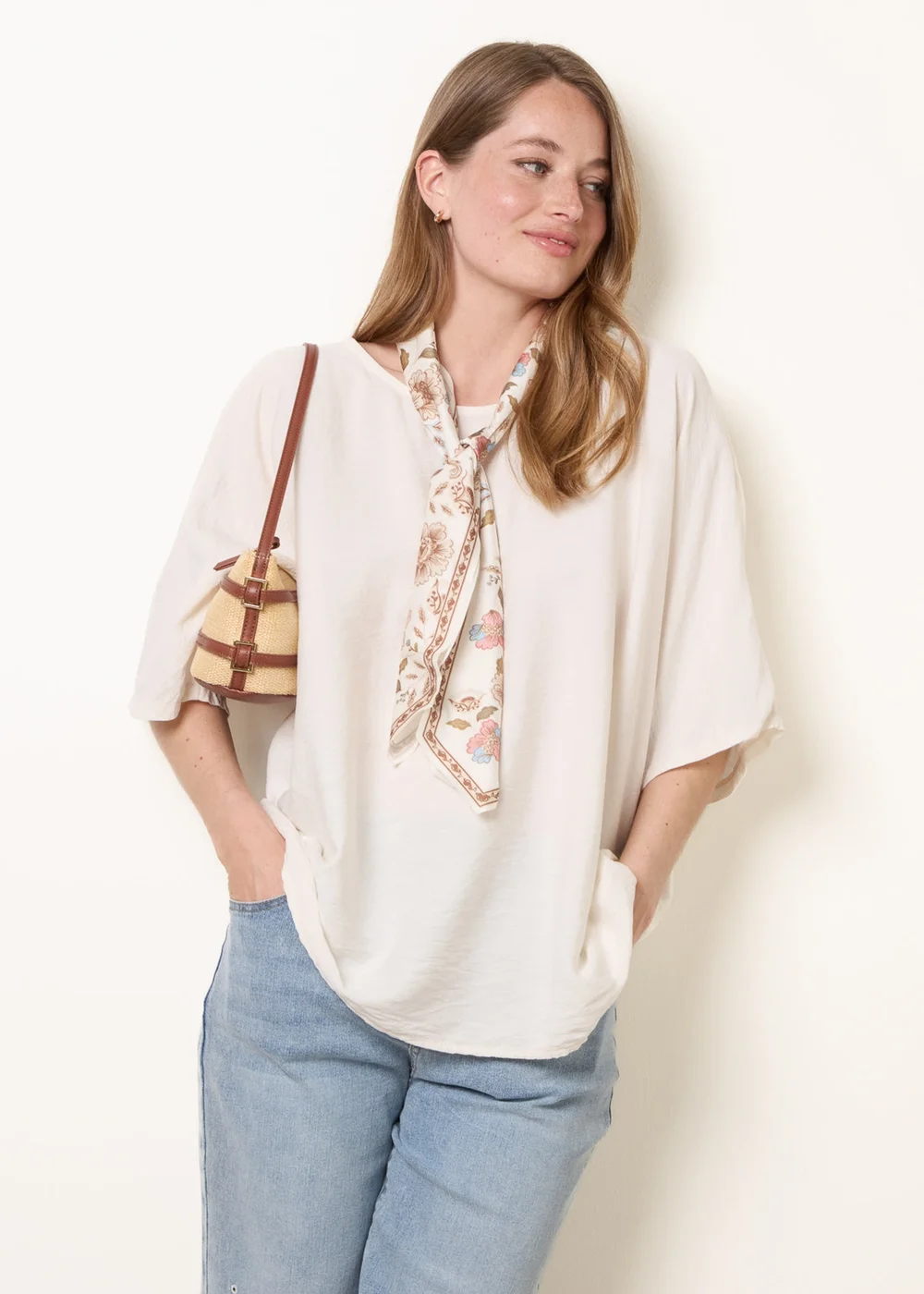 Blue Vanilla Stone Scarf Viscose Top - One Size Image 1