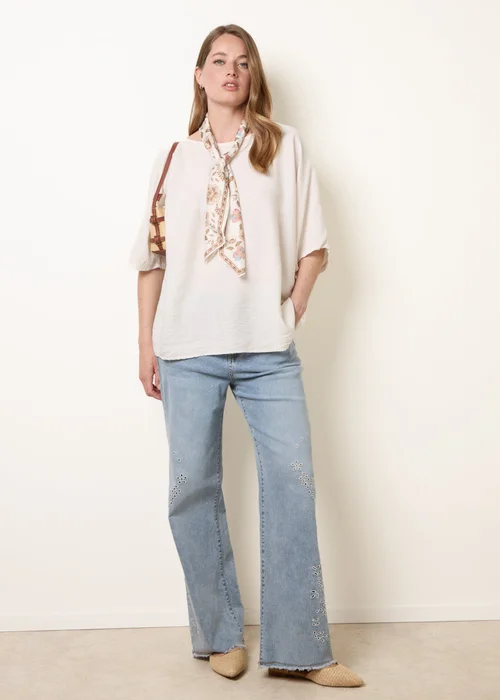Blue Vanilla Stone Scarf Viscose Top - One Size Image 2