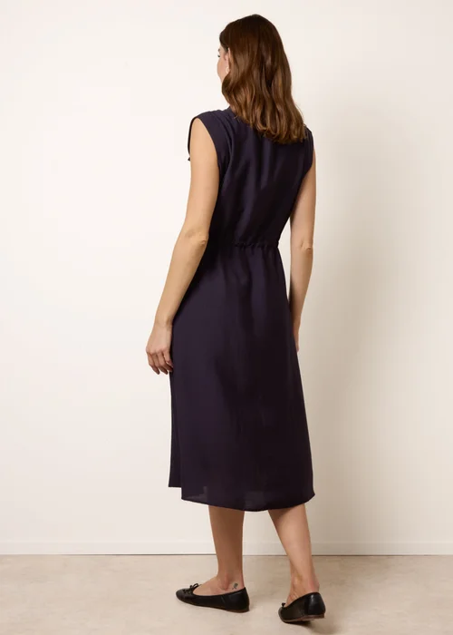 Blue Vanilla Navy Utility Tie Waist Dress - M/L Image 4