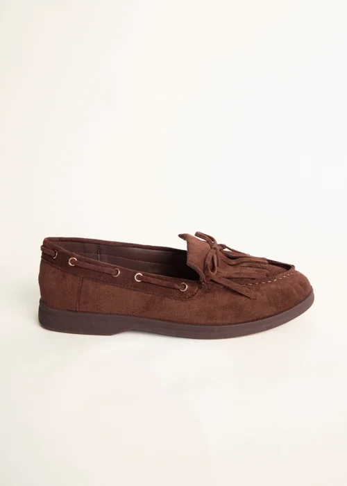 Blue Vanilla Brown Tassel Detail Loafers - 8 Image 2