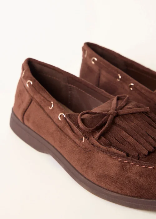 Blue Vanilla Brown Tassel Detail Loafers - 8 Image 3