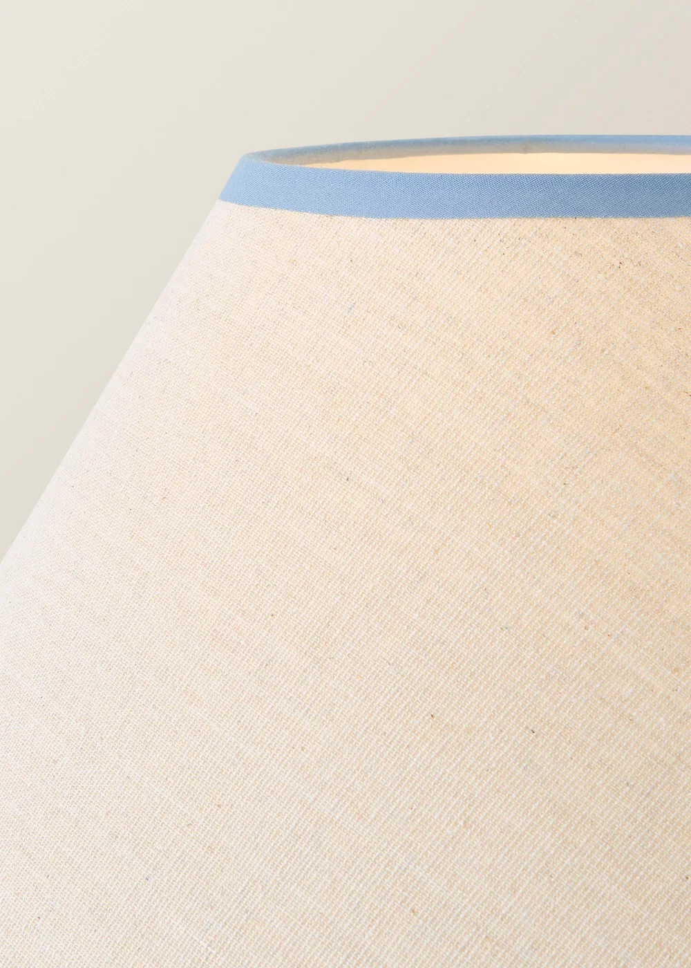 ValueLights Bobble Walnut Floor Lamp with Blue Trim Scallop Shade - One Size Image 3
