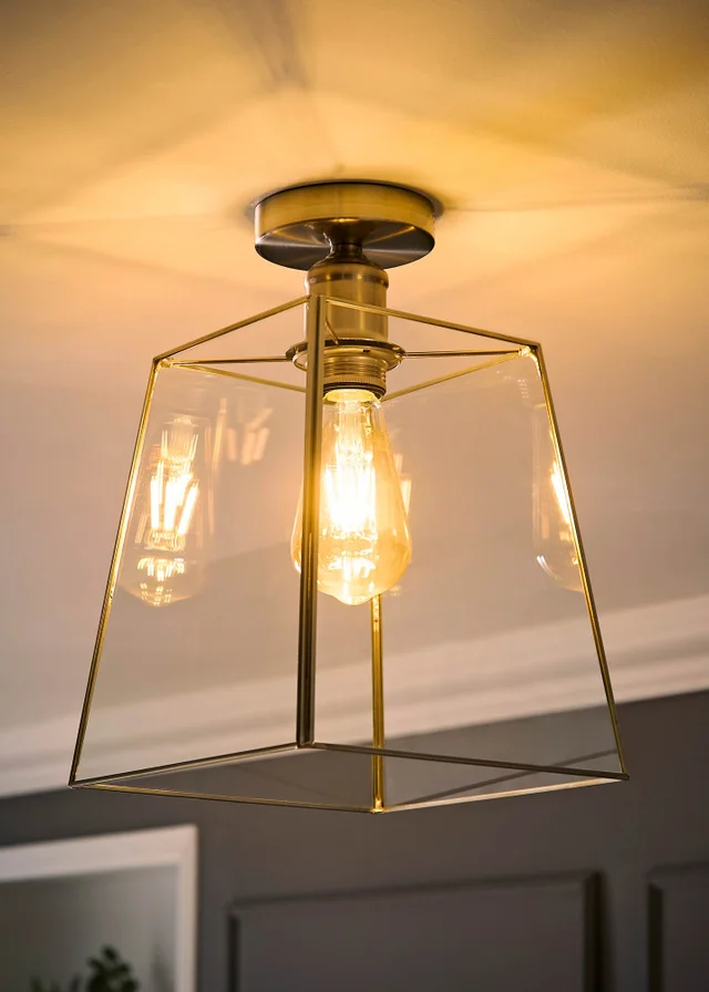 ValueLights Susie Chrome Flush Ceiling Light
