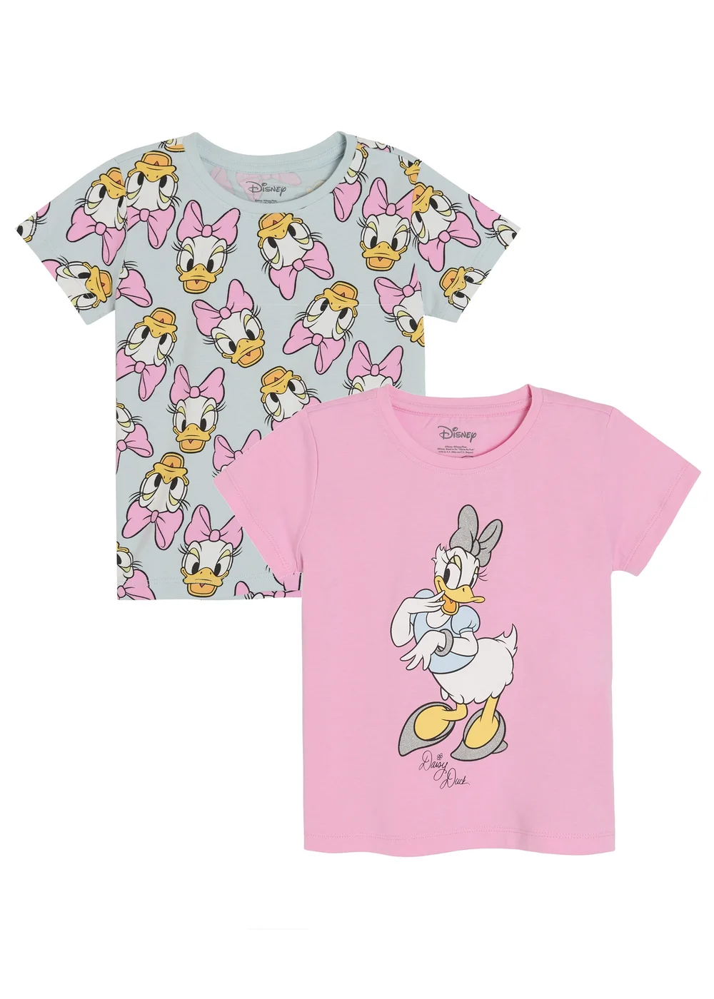 Cool Club Pink 2-Pack Short Sleeve Daisy Duck Character T-Shirts (3-8 yrs) - 3 Yrs Image 1