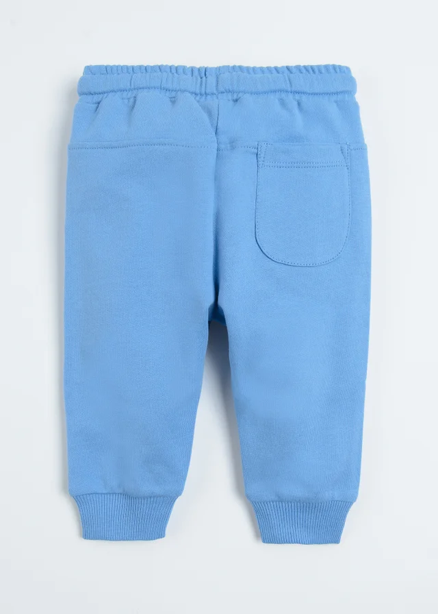 Cool Club Blue Basic Joggers with Drawstring Waist and Cuffed Legs (2-36 mnths)