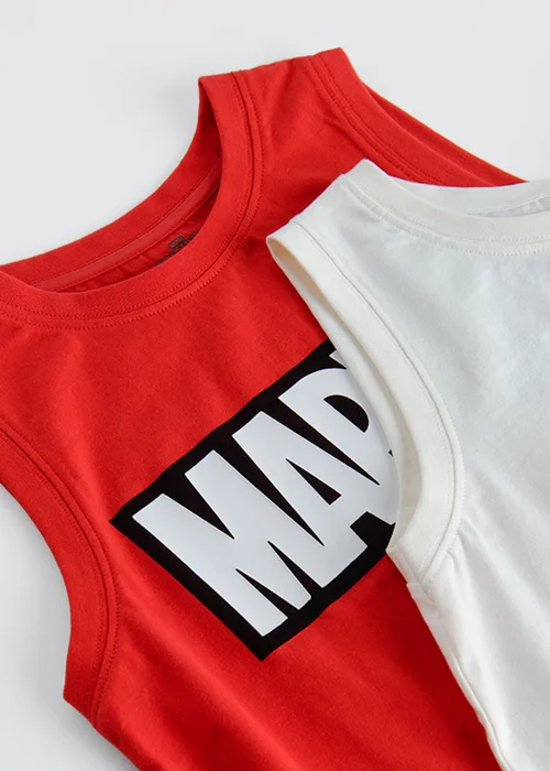 Cool Club Red 2-Pack Marvel Spider-Man Vests (3-9 yrs) - 5 Yrs Image 2