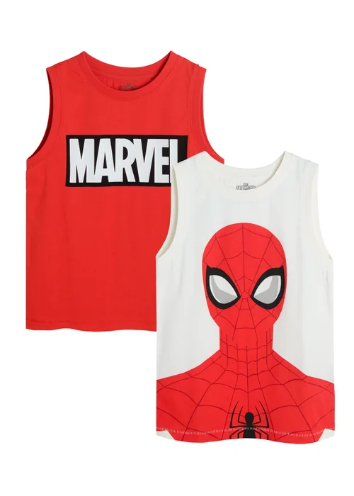 Cool Club Red 2-Pack Marvel Spider-Man Vests (3-9 yrs) - 5 Yrs Image 1