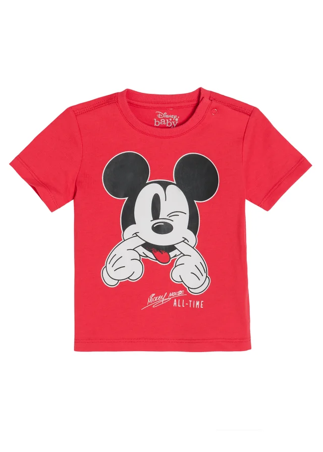 Cool Club Red Mickey Mouse Short Sleeve Graphic T-Shirt (3-24 mnths)