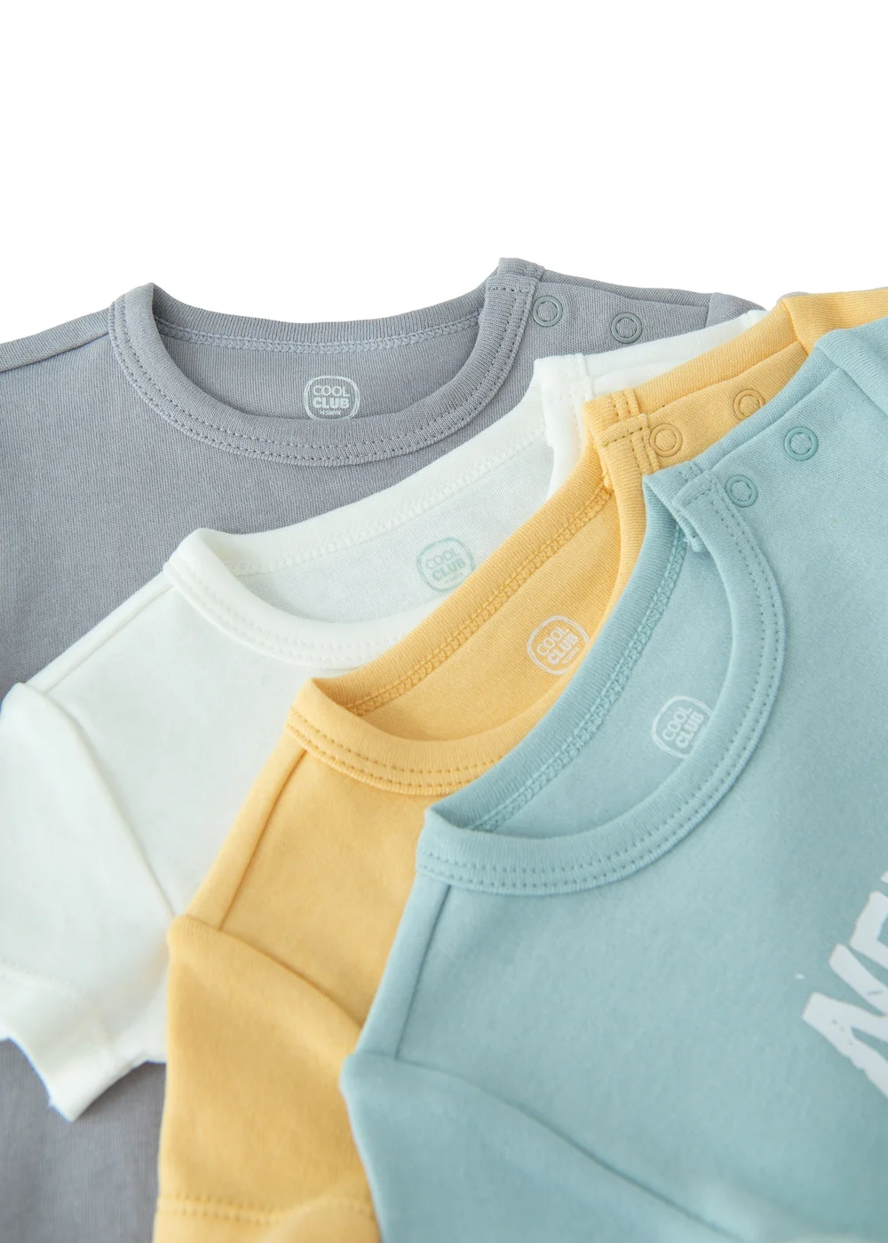 Cool Club Light Blue 4-Pack Short Sleeve Printed Bodysuits (1-36 mnths) - 6-12 months Image 3