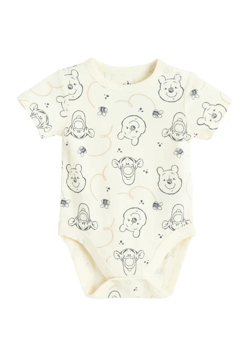 Cool Club Beige 2-Pack Disney Character Short Sleeve Bodysuits (2-24 mnths) - 1-1.5 Yrs Image 3