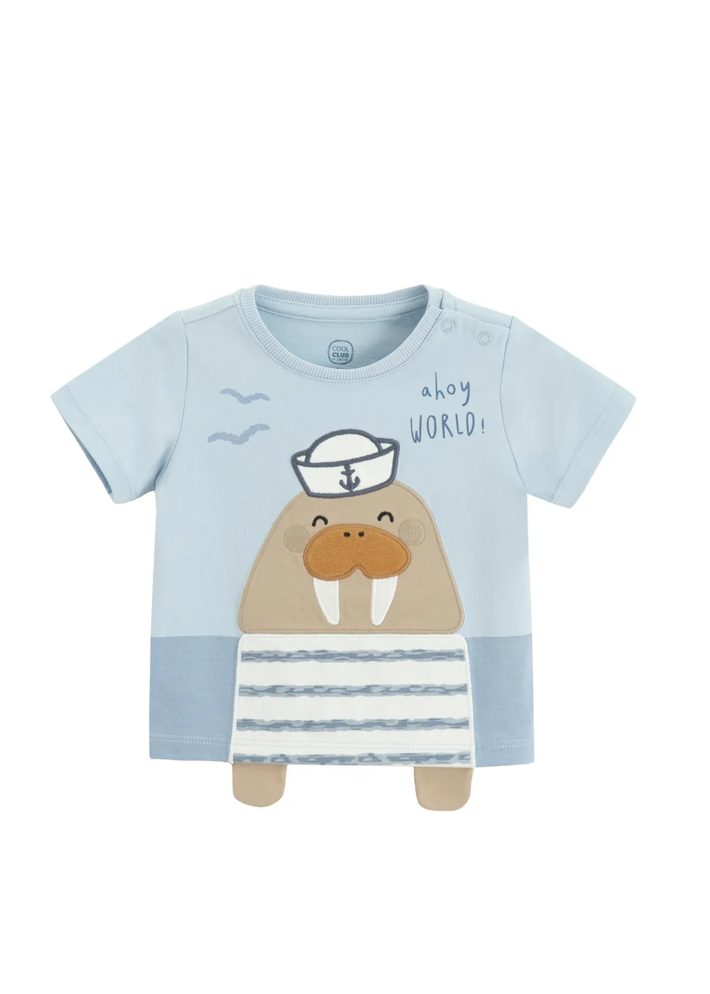 Cool Club Light Blue Captain Walrus T-Shirt and Chino Shorts Set (1-12 mnths) - 9-12 months Image 4