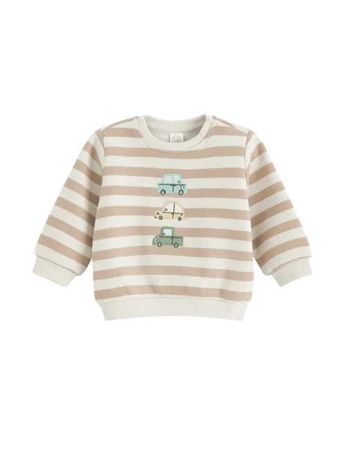 Cool Club green Striped Sweatshirt and Joggers Set (3-36 mnths) - 3 Yrs Image 4