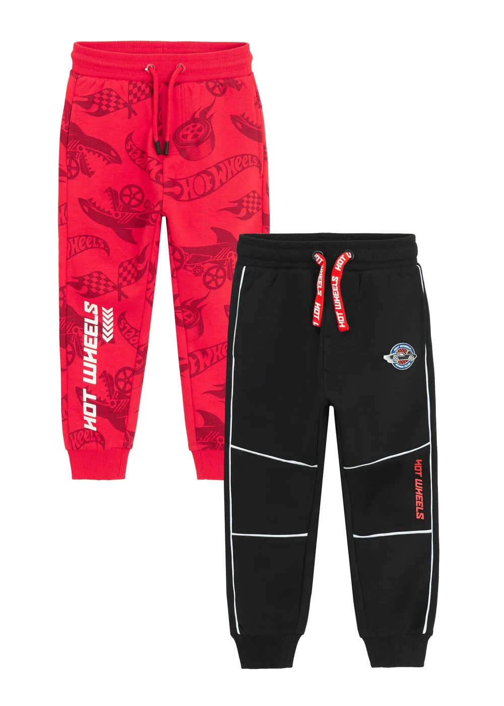 Cool Club Red 2-Pack Hot Wheels Printed Joggers (3-8 yrs) - 7 Yrs Image 1