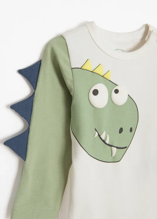 Cool Club green Dinosaur Print T-Shirt and Joggers Set (2-36 mnths) - 3 Yrs Image 5