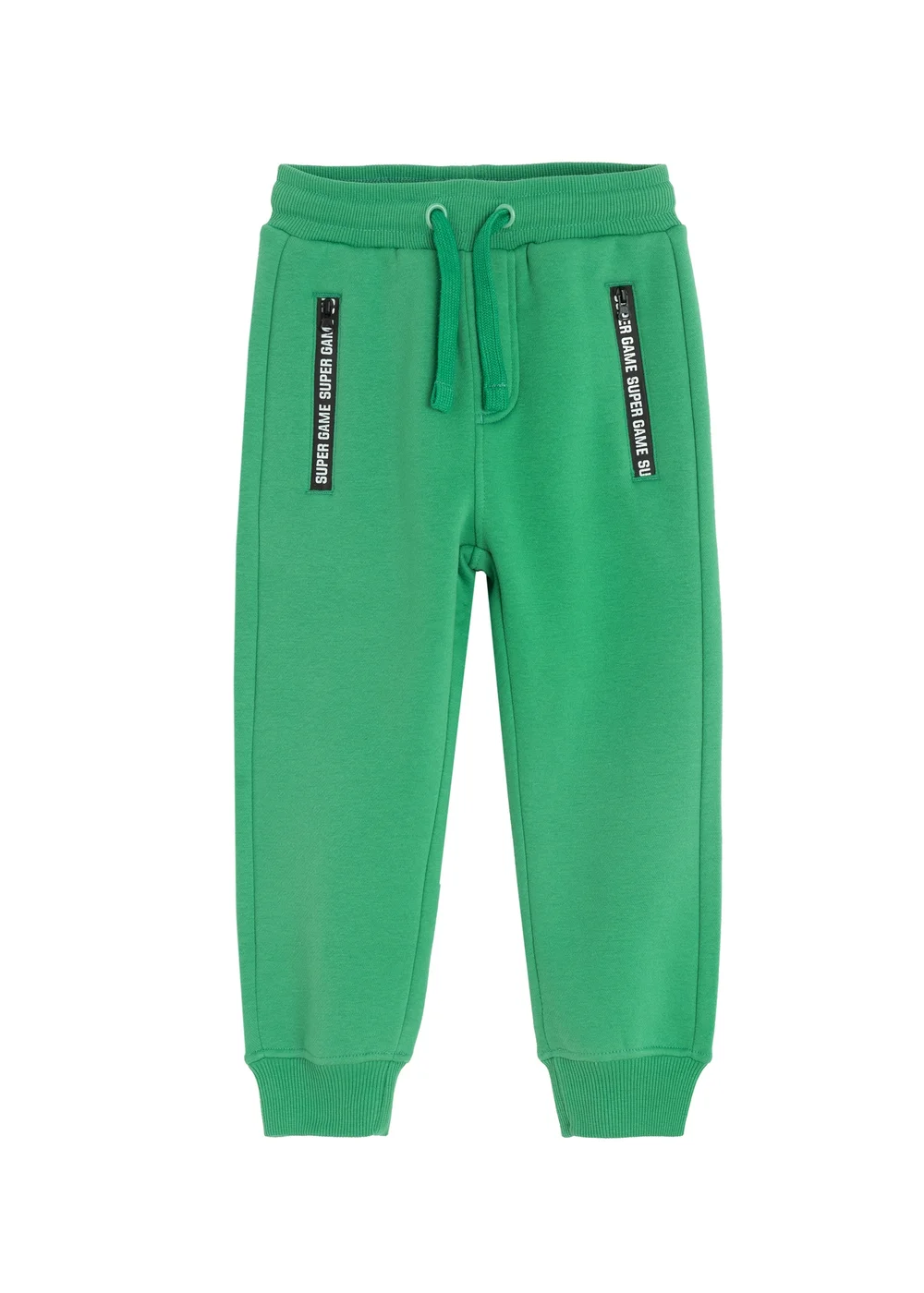 Cool Club Green Basic Joggers with Drawstring Waist (3-8 yrs) - 3 Yrs Image 1