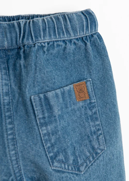 Cool Club Blue Denim Wide Leg Joggers with Drawstring Waist (2-18 mnths) - 2 Yrs Image 3