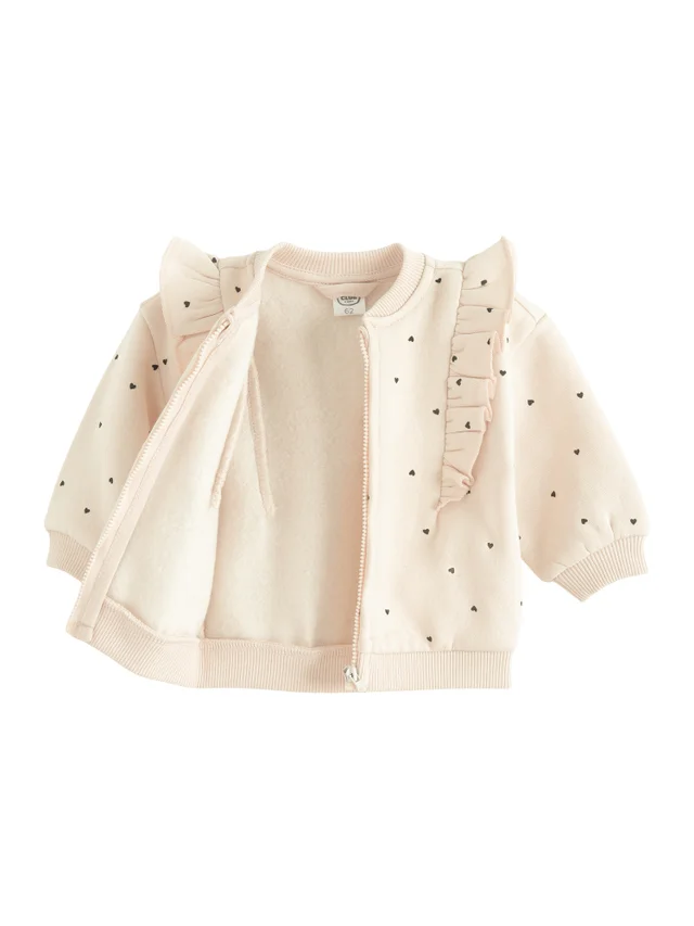 Cool Club Beige Polka Dot Zip-Up Sweatshirt (2-18 mnths)
