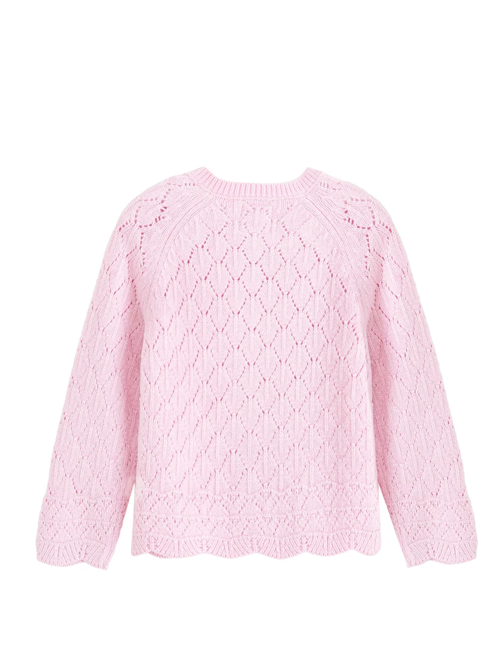 Cool Club Pink Open Knit Pastel Cardigan (3-8 yrs) - 4 Yrs Image 2