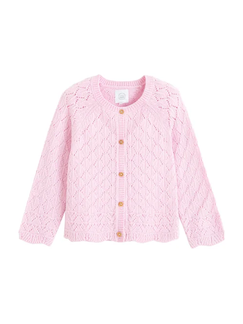 Cool Club Pink Open Knit Pastel Cardigan (3-8 yrs) - 4 Yrs Image 1
