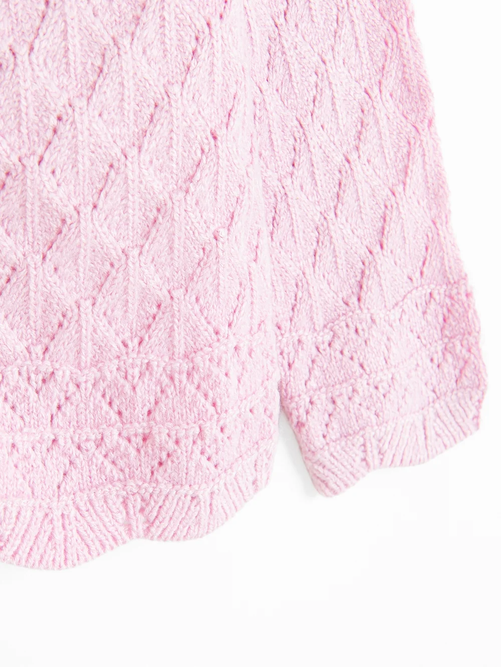 Cool Club Pink Open Knit Pastel Cardigan (3-8 yrs) - 4 Yrs Image 4