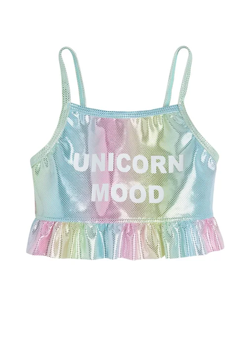 Cool Club Pink Unicorn Mood Halterneck Bikini Set (3-8 yrs) - 7 Yrs Image 4
