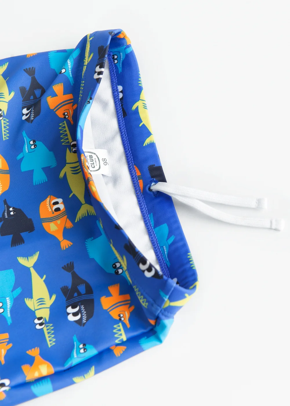 Cool Club Blue All-Over Fish Print Swim Shorts (3-8 yrs) - 7 Yrs Image 2