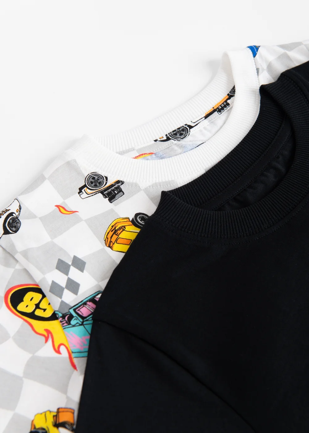 Cool Club Black Hot Wheels Short Sleeve 2-Pack Printed T-Shirts (2-8 yrs) - 5 Yrs Image 2