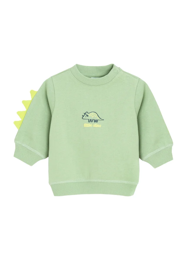 Cool Club green Dinosaur 3D Spike Long Sleeve T-Shirt (2-18 mnths)