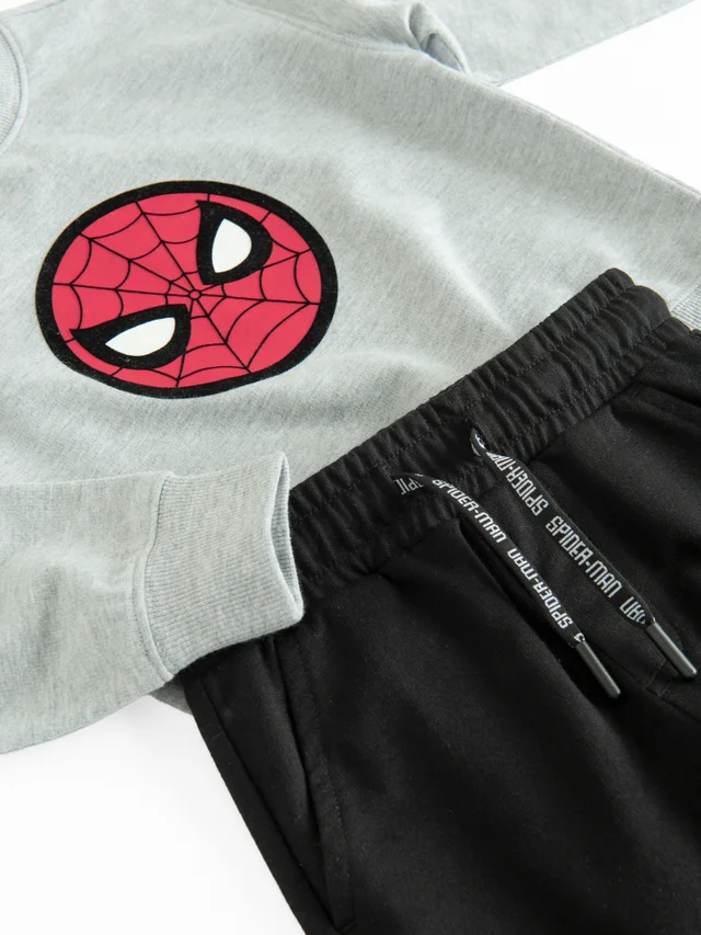 Cool Club Grey Spider-Man Sweatshirt and Joggers Set (2-9 yrs)