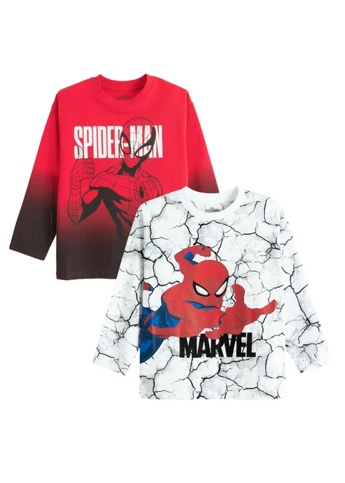 Cool Club Red 2-Pack Spider-Man Long-Sleeved Tees (2-9 yrs) - 2 Yrs Image 1