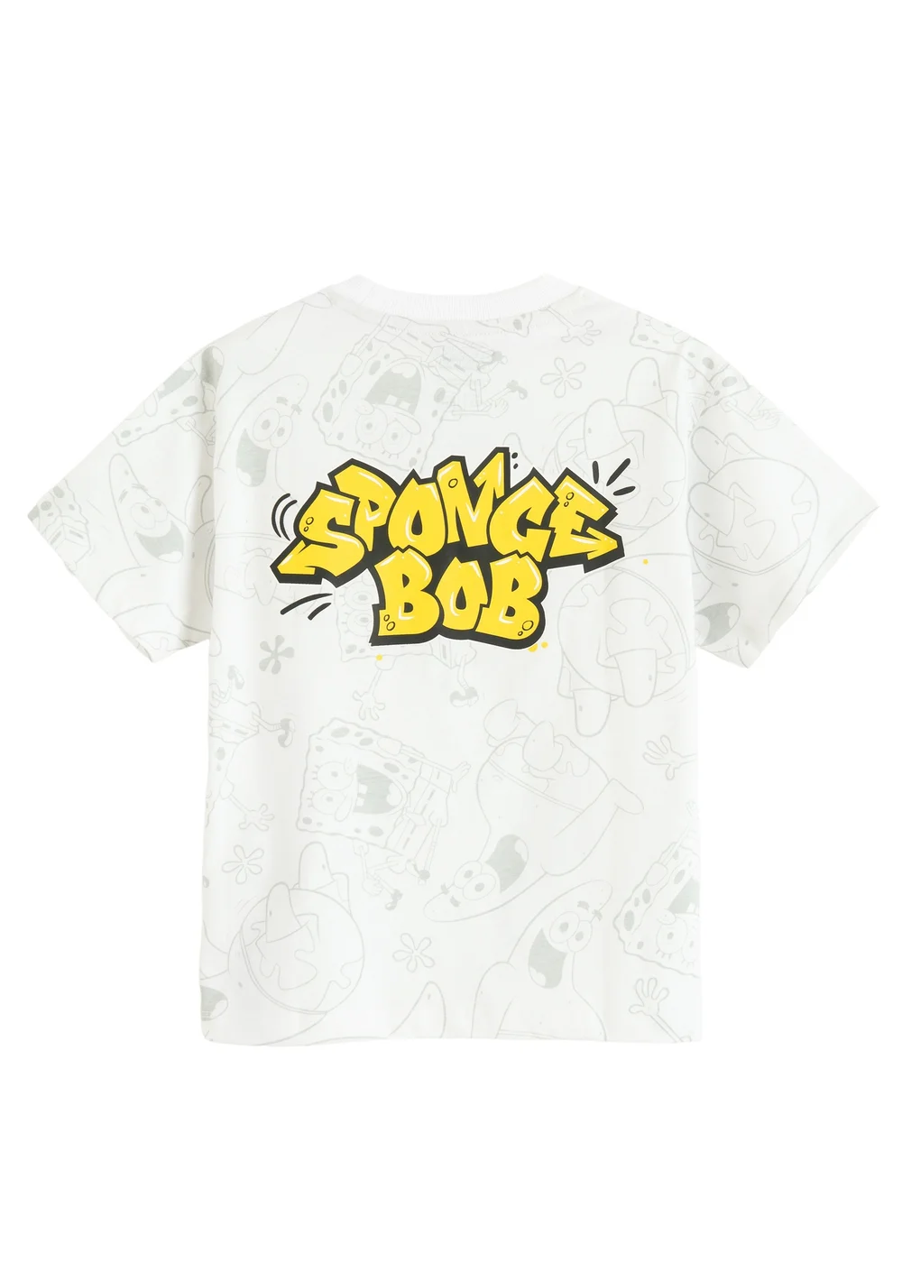 Cool Club White Spongebob Print Short Sleeve T-Shirt (3-8 yrs) - 7 Yrs Image 3