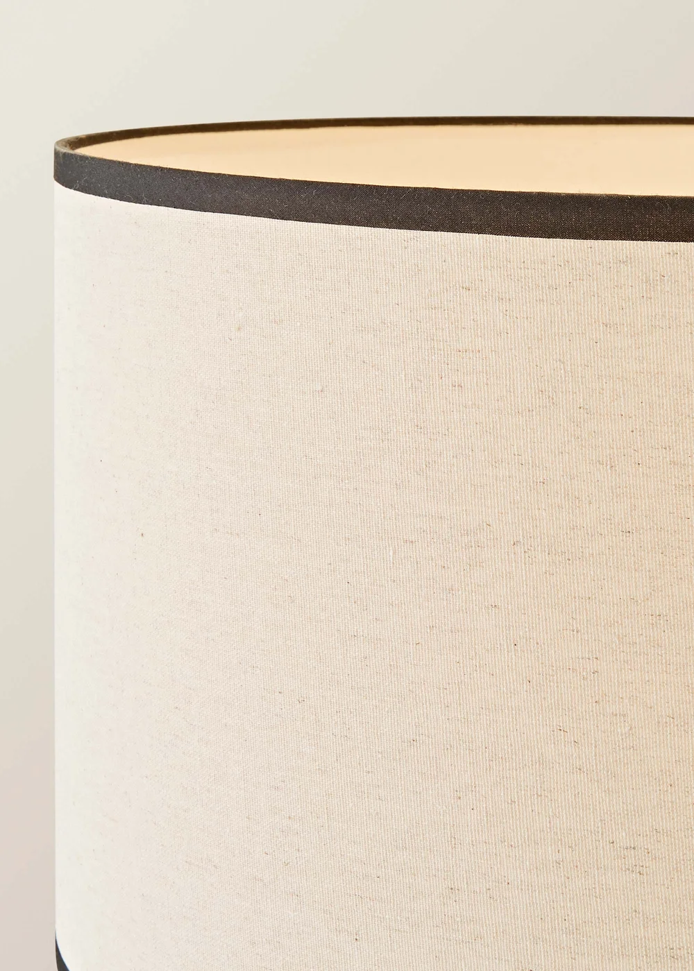 ValueLights Morrigan Cream Shelf Floor Lamp with Linen Black Trim Shade - One Size Image 4