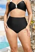 Yours Black Super High Waisted Tummy Control Bikini Briefs - 20 Image 1
