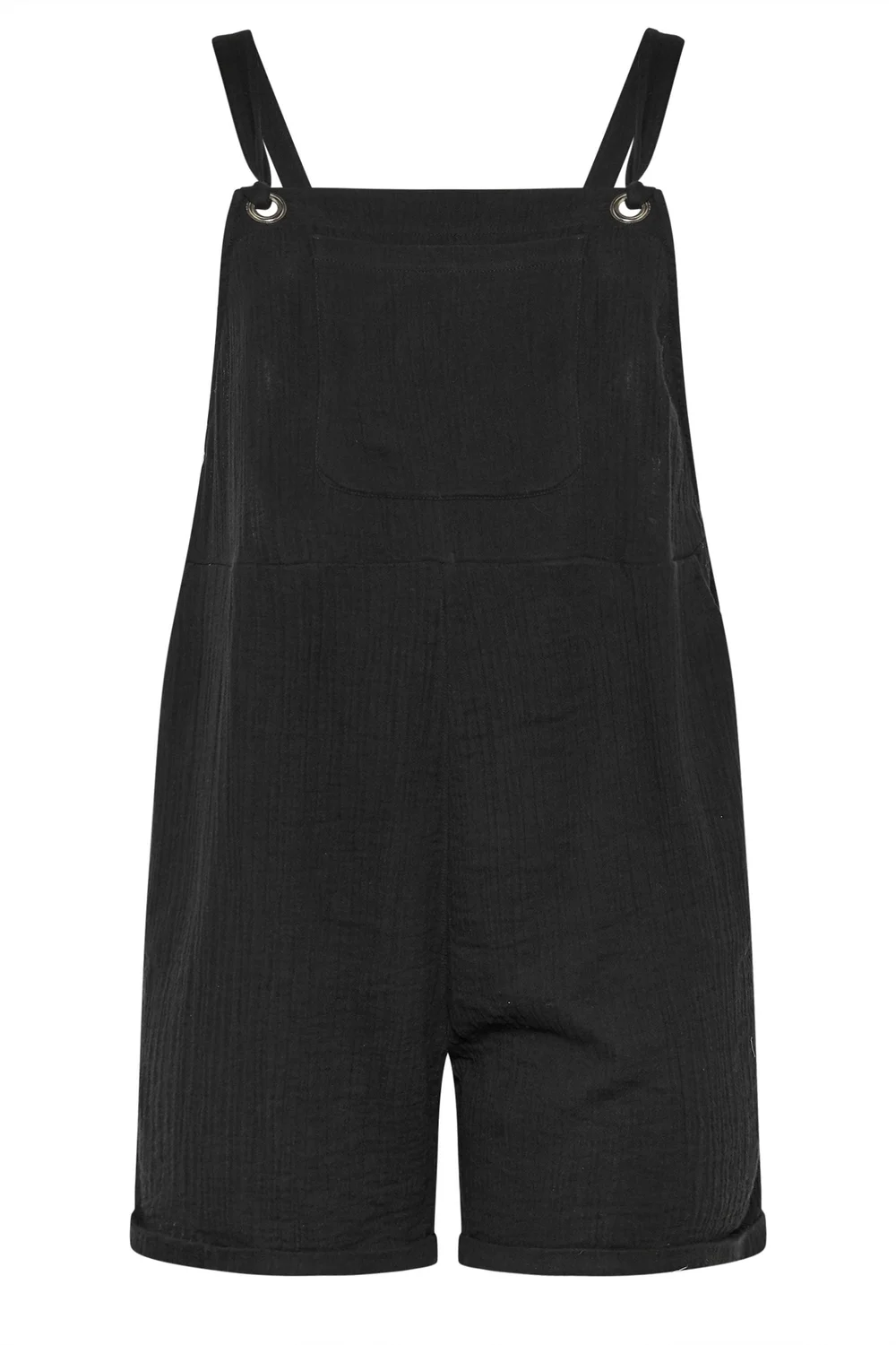 Yours Curve Black Short Dungarees - 18 Image 5