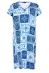 Yours Curve Blue Tile Print Midi Dress - 18 Image 5