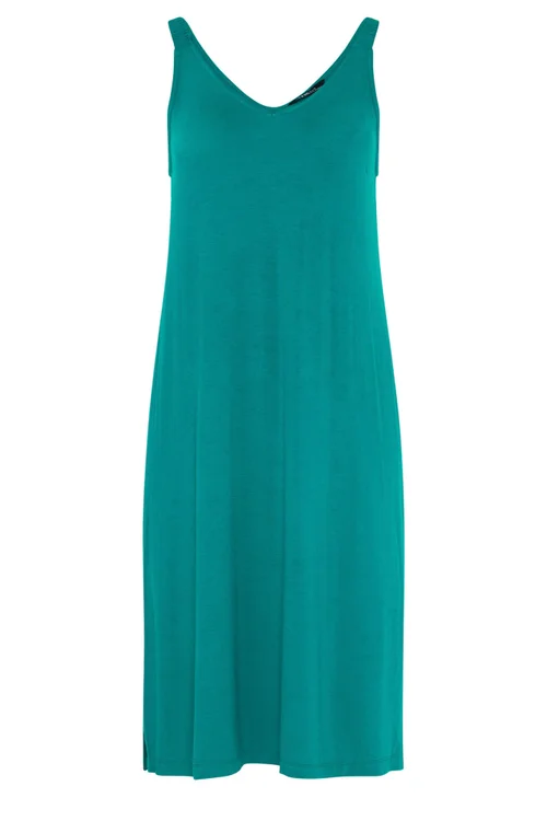 Yours Curve Teal Midi Dress - 22-24 Image 5