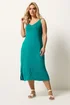 Yours Curve Teal Midi Dress - 22-24 Image 2