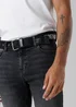 Firetrap Black Slim Fit Jeans With Branded Cotton Belt And Contrast Stitching - 32/L32 Image 3
