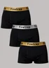 Firetrap Multi 3 Pack Cotton Stretch Boxers With Logo Waistband - L Image 1