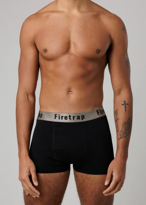 Firetrap Multi 3 Pack Cotton Stretch Boxers With Logo Waistband - L Image 3
